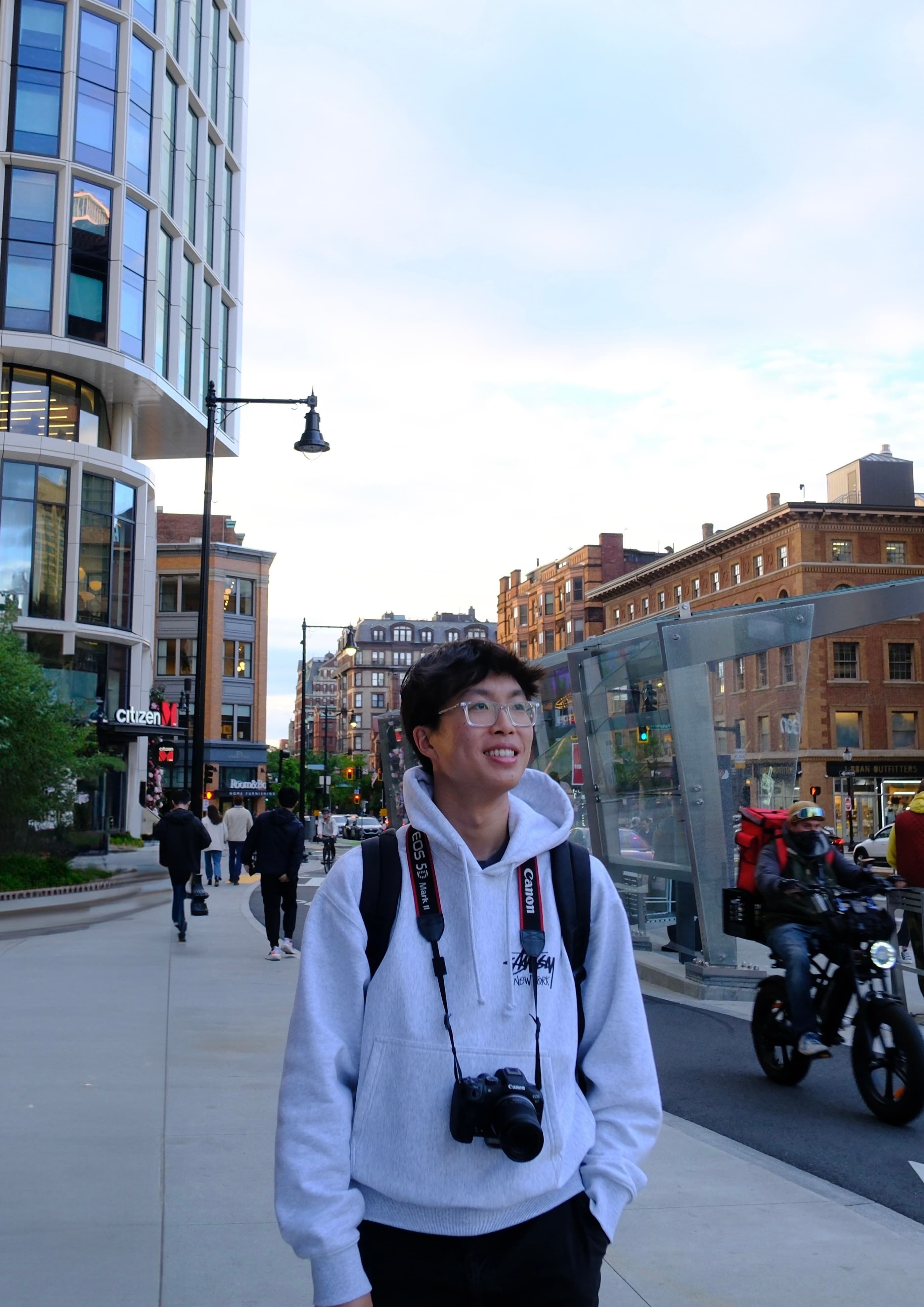 Andrew Chan exploring the city with camera